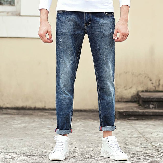 Men brand clothing high quality Slim male Casual Jeans