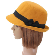 Women Fall Winter Hard Fedoras Vintage Fashion Polyeste Solid Hat