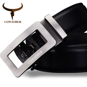 Men luxury genuine leather male strap automatic buckle belt