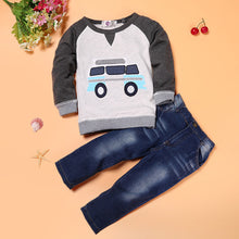 Boy Long Sleeve T-shirt+Jeans 2pcs Kids Suits