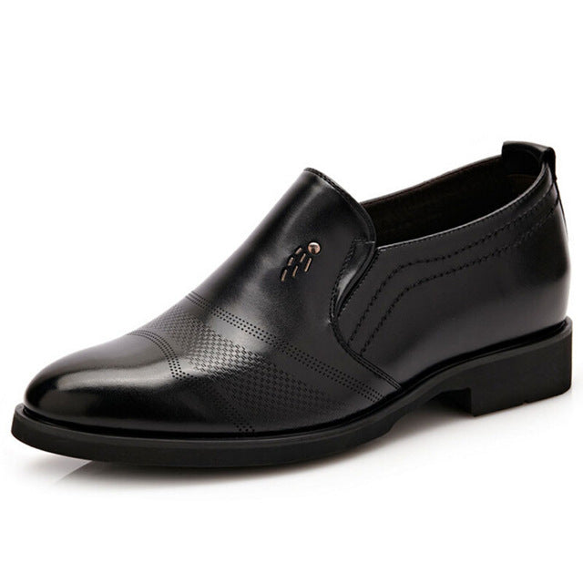 Men Oxford Flats Pu Leather Male's Elevator Shoes