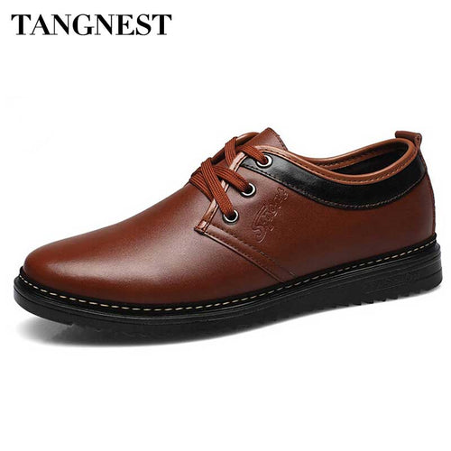 Men Business Flats Man Elegant PU Leather Casual Shoes