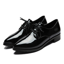 Women Patent Leather Oxfords Shoes