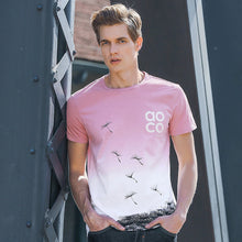 Men brand clothing new design fashion Gradient T-shirt