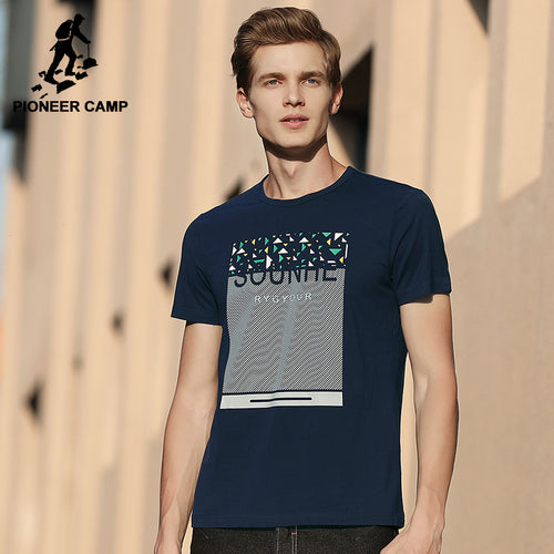 Men Camp hip hop brand clothing fashion printed short T-shirt