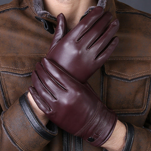 Men High Quality Real Genuine Leather Gloves