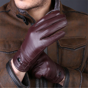 Men High Quality Real Genuine Leather Gloves