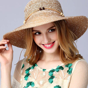 Women Fashion Vintage Linen Beach hat