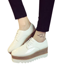 Woman Creepers Platform Casual Shoes Lace-Up Oxfords Spring Shoes
