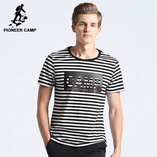 Men New arrival striped brand-clothing fashion printed T-shirt