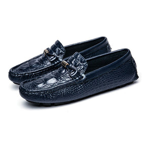 Men Classic Crocodile Pattern Loafers Shoes