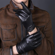 Men Fashion Designer Sheepskin Real Genuine Leather Glove