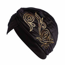 Women Embroidery Beanie Scarf Turban Head Wrap Hat Cap