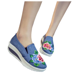 Women Flower Swing Shoes