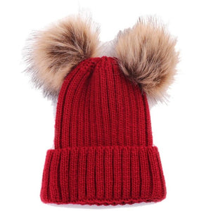 Women Keep Warm Winter Hats Knitted Wool Hemming Winter Hats