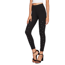 Women Fitness Pearl Beading Leggings