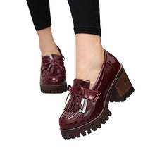 Woman Tassel Oxfords Bling Platform Shoes