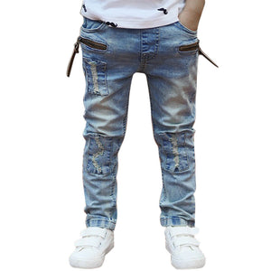 Boy Spring Fall Children's Denim Trousers Kids Cowboy Designed Pants