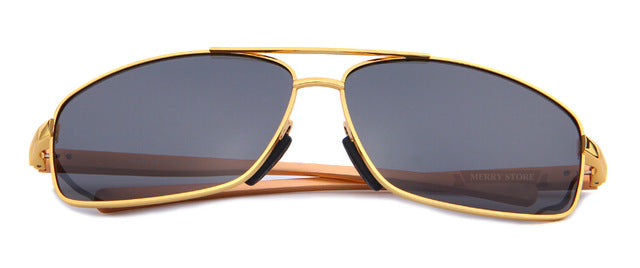 Men Gold Frame High quality Original Package Sunglasses