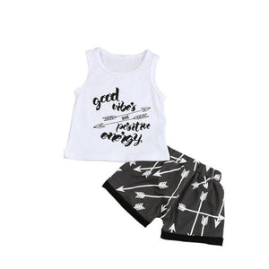 Boy Summer Vest Top + Shorts Clothes Set