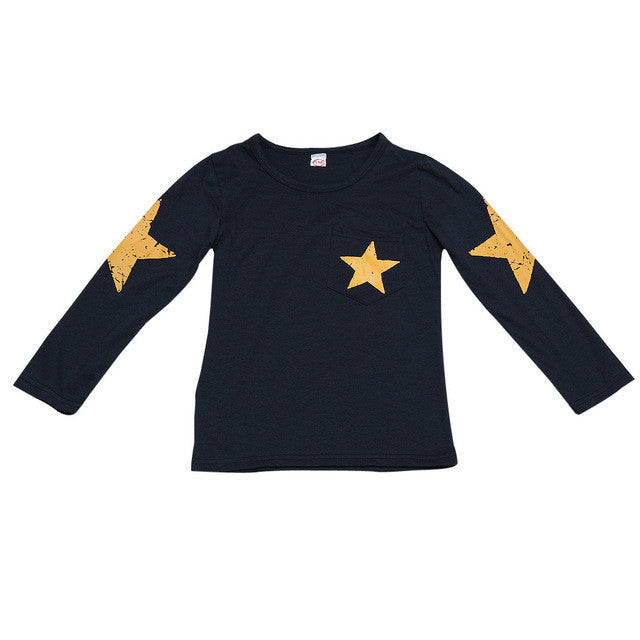 Boy Fashion Toddler Baby Star Pattern Printed Shirts