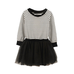 Girls Dress Striped Gauze Princess Dresses