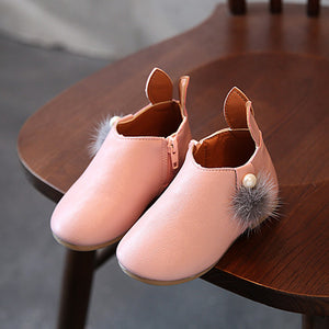 Baby Girls Cute Rabbit Ears Ball Sneaker Boots