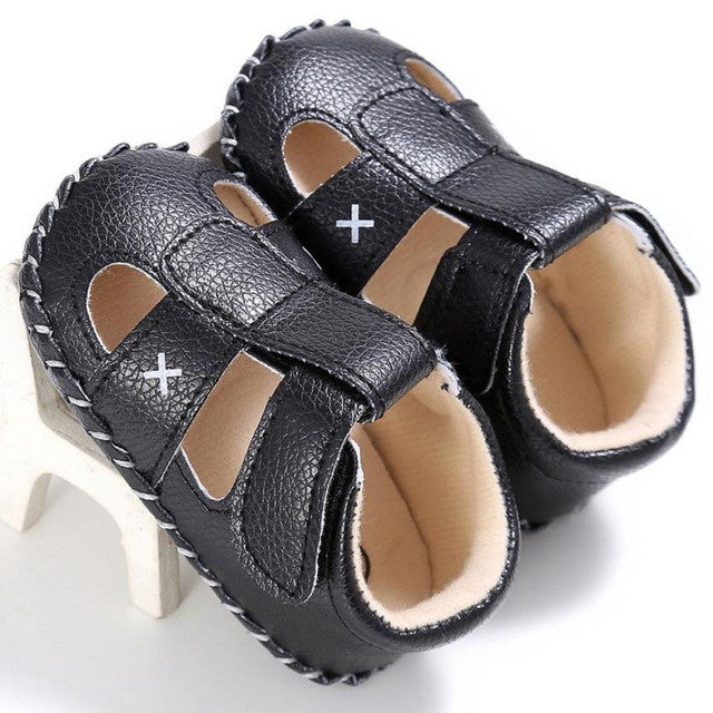 Boy & Girl Promotion Solid Patent Buckle Cotton Walkers Shoes