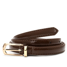 Women Candy Color Metal Buckle Thin Casual Belt