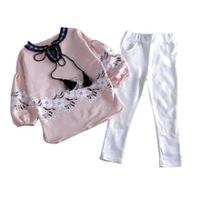 Girl T-shirt +Lace Long Pants Sets