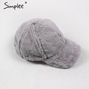 Women pink suede Winter pompom cap