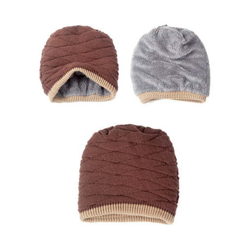 Men Soft Lined Thick Knit Skull Cap