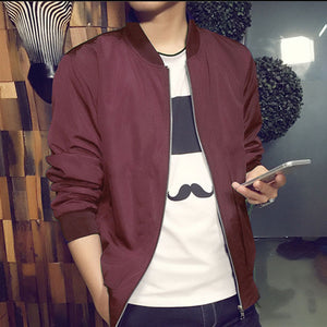 Men Spring Solid Fashion Casual Jacket