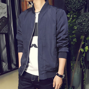 Men Spring Solid Fashion Casual Jacket