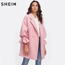 Women Pink Long Sleeve Ladies Spring Autumn Coats