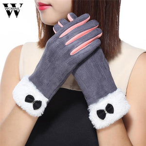 Women Winter Warm Wrist Faux Fur Gloves  Glove