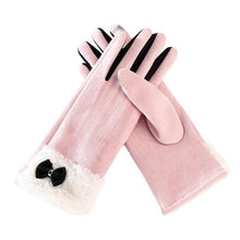 Women Winter Warm Wrist Faux Fur Gloves  Glove