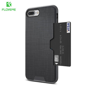 FLOVEME Card Slot Phone Case For iPhone 7 Luxury Wallet Mobile Accessories For iPhone 8 6 6s 7 Plus Cases For iPhone X XS MAX XR
