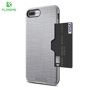 FLOVEME Card Slot Phone Case For iPhone 7 Luxury Wallet Mobile Accessories For iPhone 8 6 6s 7 Plus Cases For iPhone X XS MAX XR