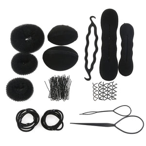 Women Girls DIY Hair Styling Accessories Kit Set