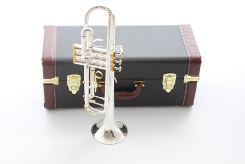 Taiwan Bach Double silver-plated Gold key LT180S37GS Bb trumpet