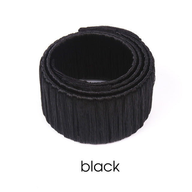 Women Synthetic Wig Donuts Bud Head Band