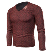 Men Fashion Knitted Fleece Liner Long Sleeve Tshirt