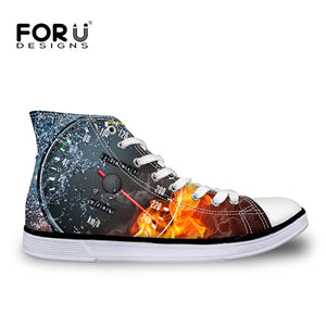 Men Cool Fire Fashion Design Canvas Shoes