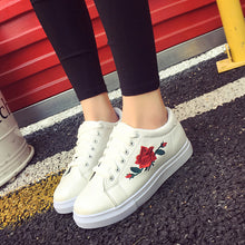 Women Straps Sports Running Sneakers Embroidery Flower Shoes