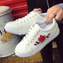 Women Straps Sports Running Sneakers Embroidery Flower Shoes