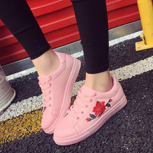 Women Straps Sports Running Sneakers Embroidery Flower Shoes