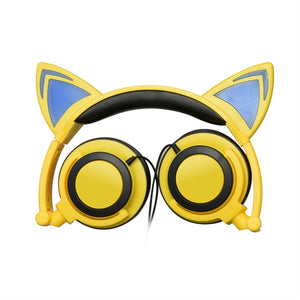 Cat Ear Foldable Wired Over Ear Kids Headphones