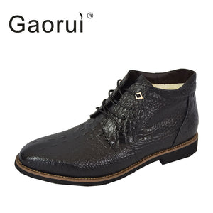 Men winter soft PU leather boots