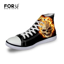 Men 2018 Autumn Casual High Top Flats Canvas Shoes